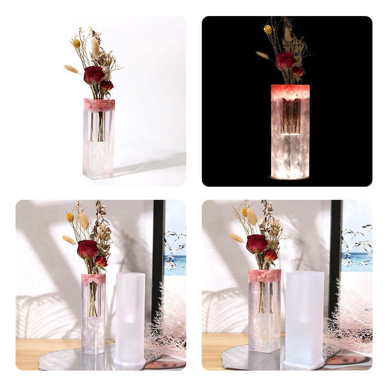 Epoxy mold for creating simple flower vases, perfect for dried flowers and living room decoration”