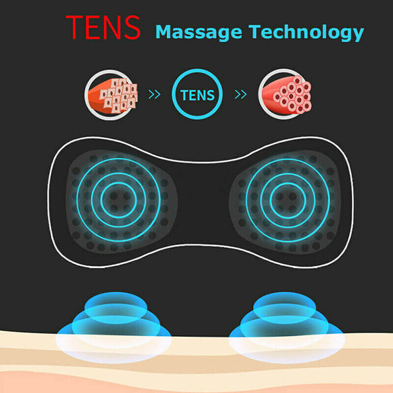 "Portable Mini Electric Neck and Back Massager - Cervical Massage Stimulator with USB Charging for Pain Relief and Relaxation"