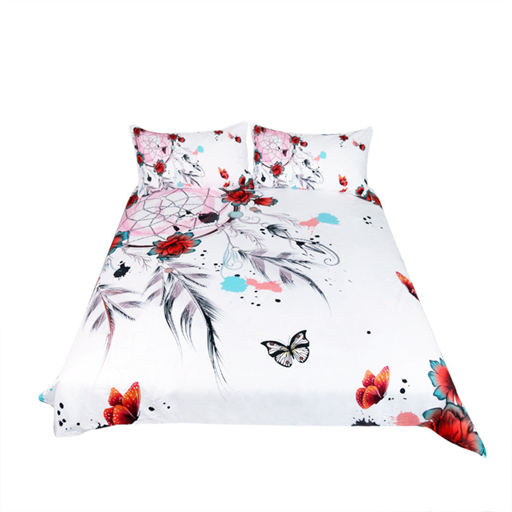 Flying Dream Catcher Four-Piece Home Textile Set - Whimsical Bedding for a Dreamy Bedroom Decor
