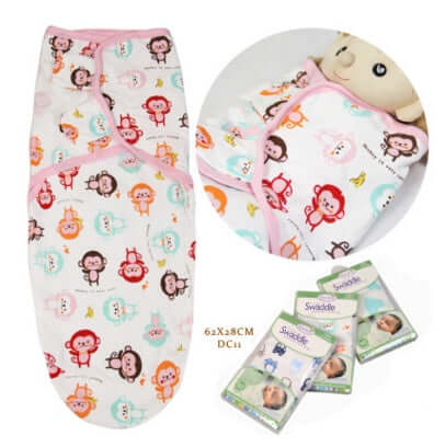 "Cotton Baby Wrap Towel and Cartoon Sleeping Bag - Anti-Startle Baby Product"