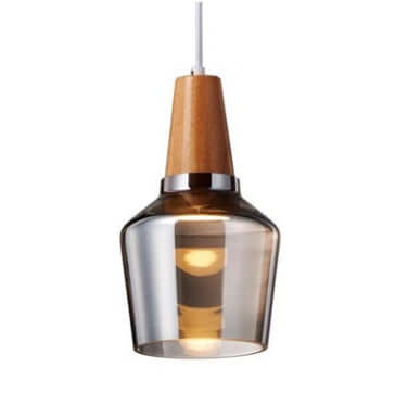 Modern LED Glass Pendant Light Fixture with Wood – Vintage Rustic Hanging Lamp for Cafe, Bar, Restaurant, and Home Decor