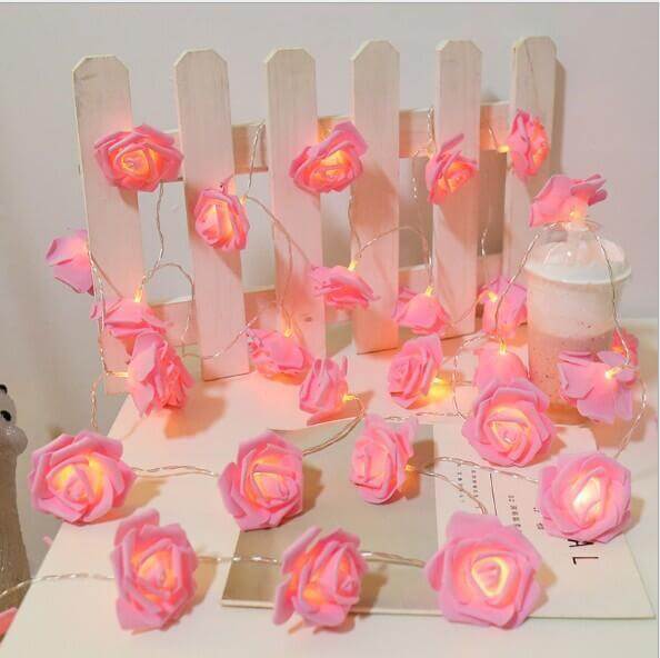 "LED Rose Flower Lights – Beautiful and Illuminating Floral Decor for Romantic and Elegant Settings"