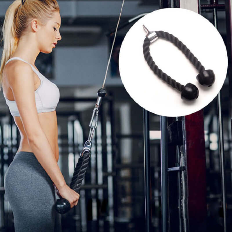 "Big Bird gym fitness equipment accessories: biceps rope pull and triceps pull ropes for effective pressure training and targeted muscle development."