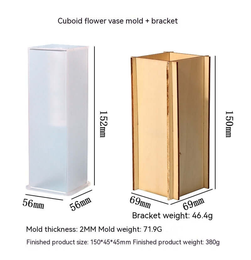 Epoxy mold for creating simple flower vases, perfect for dried flowers and living room decoration”