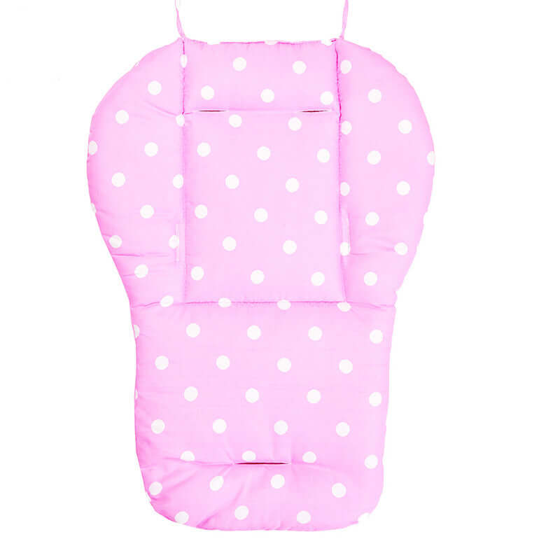 Pink polka dot baby car mat, 68x57cm, double-sided cotton pad for children's products.