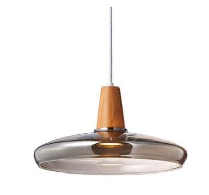 Modern LED Glass Pendant Light Fixture with Wood – Vintage Rustic Hanging Lamp for Cafe, Bar, Restaurant, and Home Decor