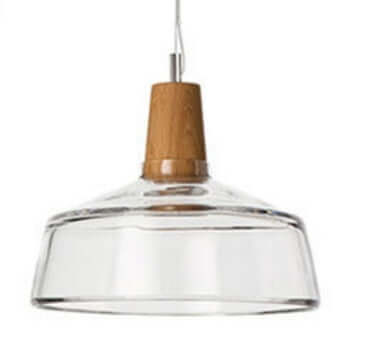 Modern LED Glass Pendant Light Fixture with Wood – Vintage Rustic Hanging Lamp for Cafe, Bar, Restaurant, and Home Decor