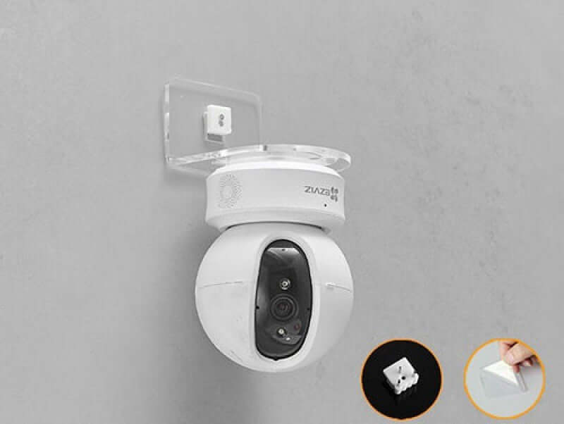 "Living Room Camera Monitoring Shelving Bracket - Adjustable Mounting Solution for Secure and Discreet Camera Placement"