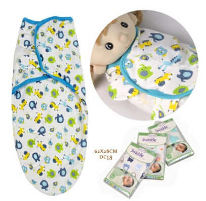 "Cotton Baby Wrap Towel and Cartoon Sleeping Bag - Anti-Startle Baby Product"