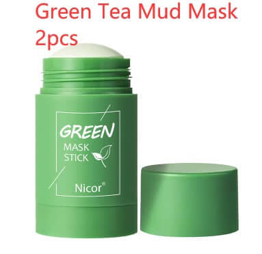 "Green Tea Clay Stick Mask - Oil Control, Anti-Acne, and Whitening Seaweed Mask for Skin Care"