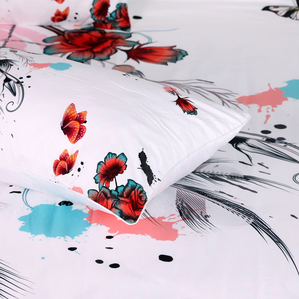 Flying Dream Catcher Four-Piece Home Textile Set - Whimsical Bedding for a Dreamy Bedroom Decor
