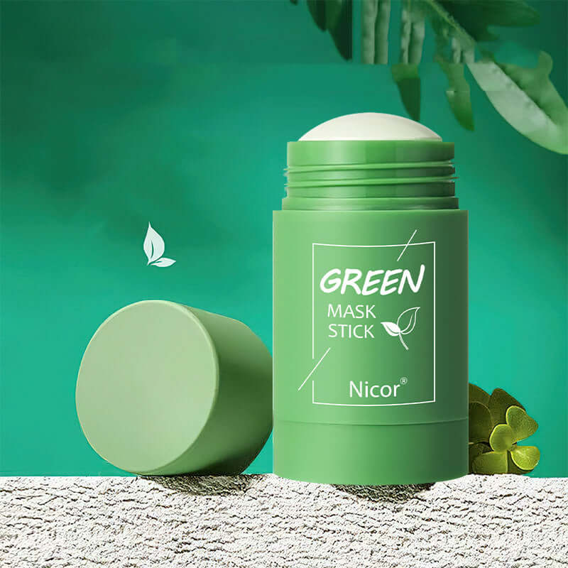 "Green Tea Clay Stick Mask - Oil Control, Anti-Acne, and Whitening Seaweed Mask for Skin Care"