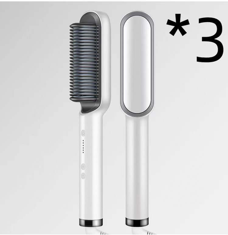 "2-in-1 Hair Straightener and Hot Comb - Negative Ion Curling Tong and Dual-Purpose Electric Hair Brush"