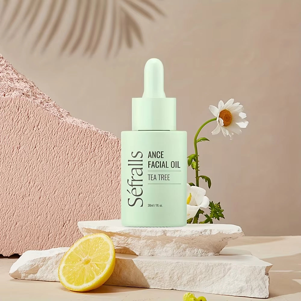 Sefralls Tea Tree Facial Oil Desalinates Acne Marks Hydrating Cleaning Skin Facial Oil 30ml