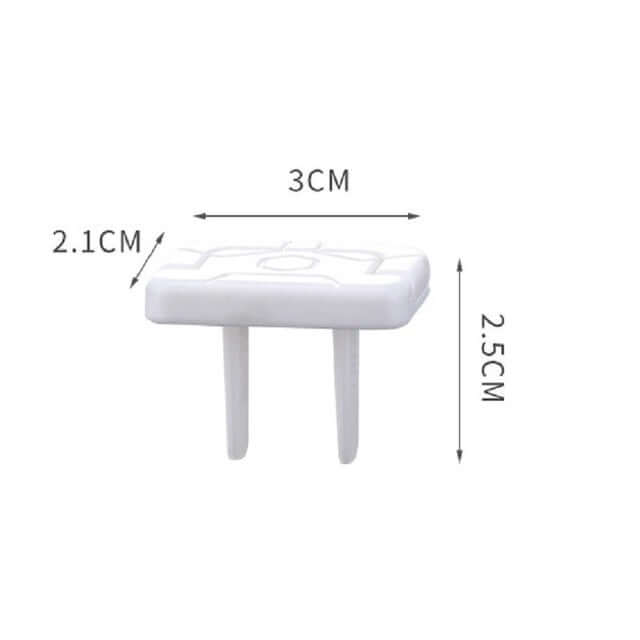 Child safety socket cover dimensions - 3cm, 2.1cm, and 2.5cm. Durable ABS resin, easy for adults, difficult for children to remove.