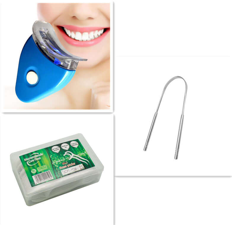 "Oral Gel Teeth Whitening - Dental Bleaching Gel with LED Light for Effective Tooth Whitening"