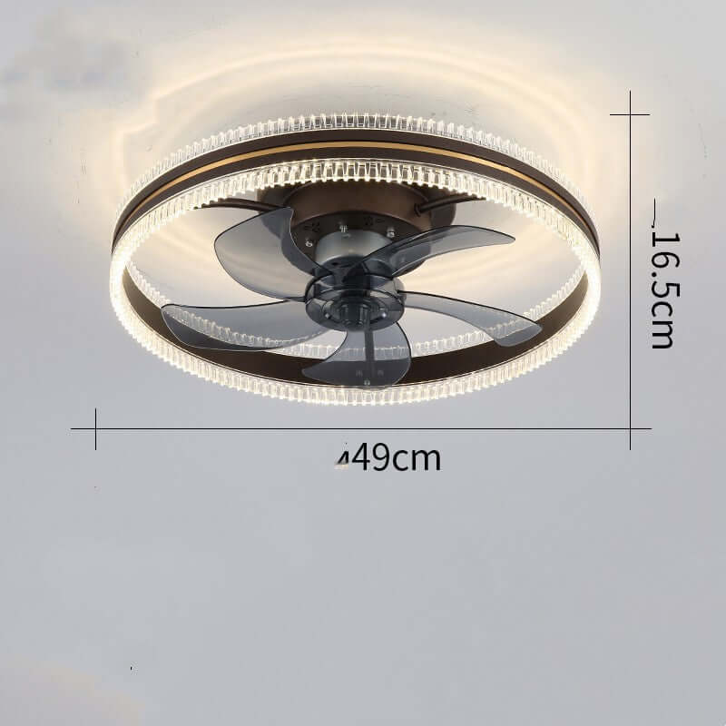 Ceiling Fan with Integrated Invisible Light - Home Ceiling Fan and Light Fixture Combination"