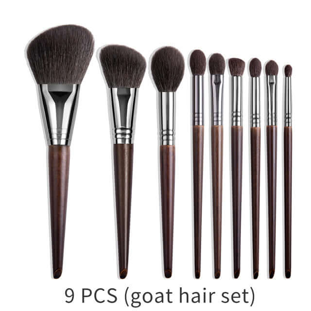 "Natural Makeup Brush Set – Goat Hair Eyeshadow Brushes for Precision and Effortless Application of Eye Makeup"