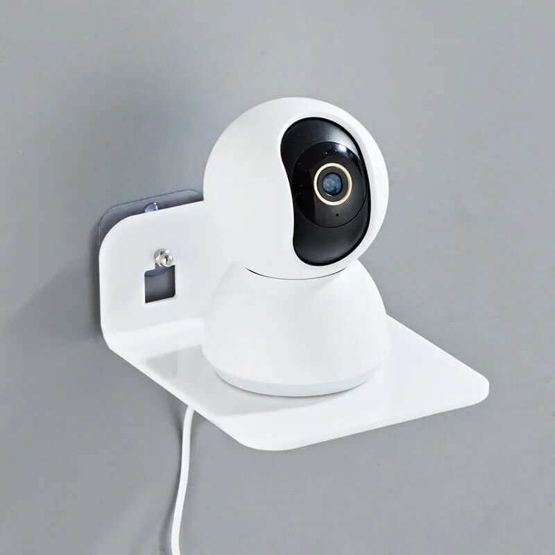 "Living Room Camera Monitoring Shelving Bracket - Adjustable Mounting Solution for Secure and Discreet Camera Placement"