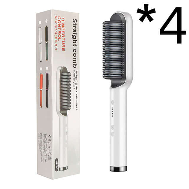 "2-in-1 Hair Straightener and Hot Comb - Negative Ion Curling Tong and Dual-Purpose Electric Hair Brush"