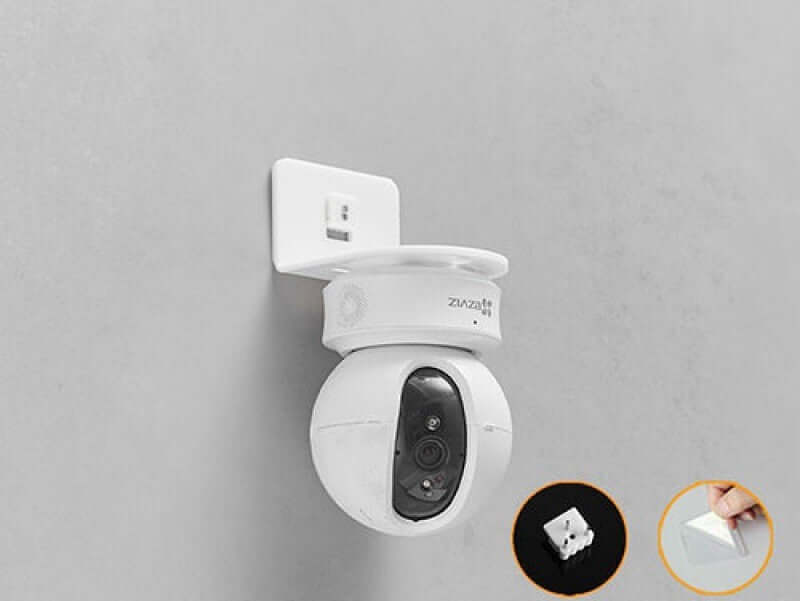 "Living Room Camera Monitoring Shelving Bracket - Adjustable Mounting Solution for Secure and Discreet Camera Placement"