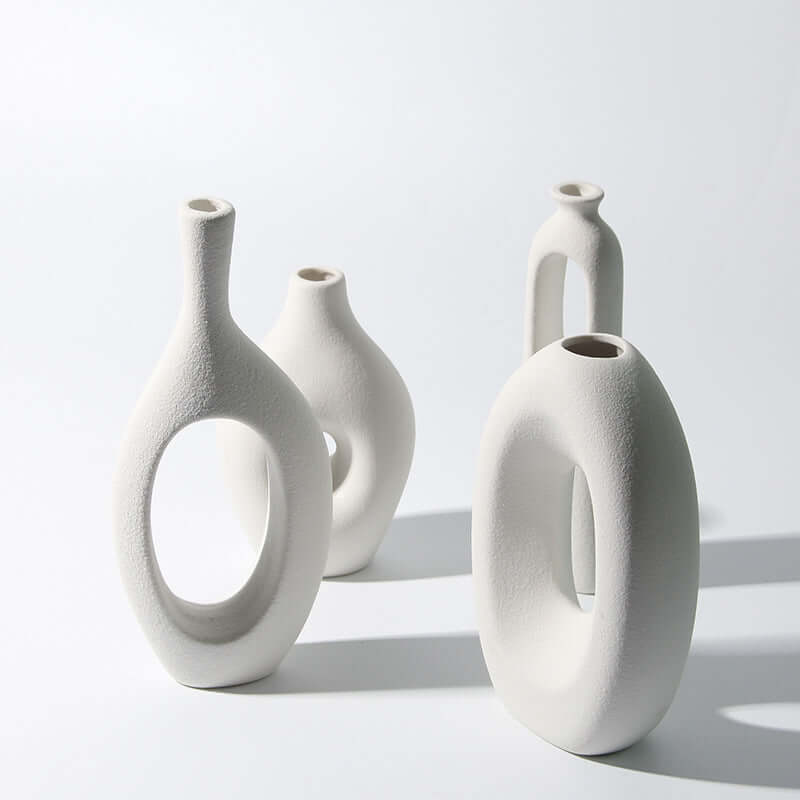 "Ins Style Ceramic Vase for Flower Arrangements - Ideal for Fresh and Dried Flowers, Decorative Ornaments
