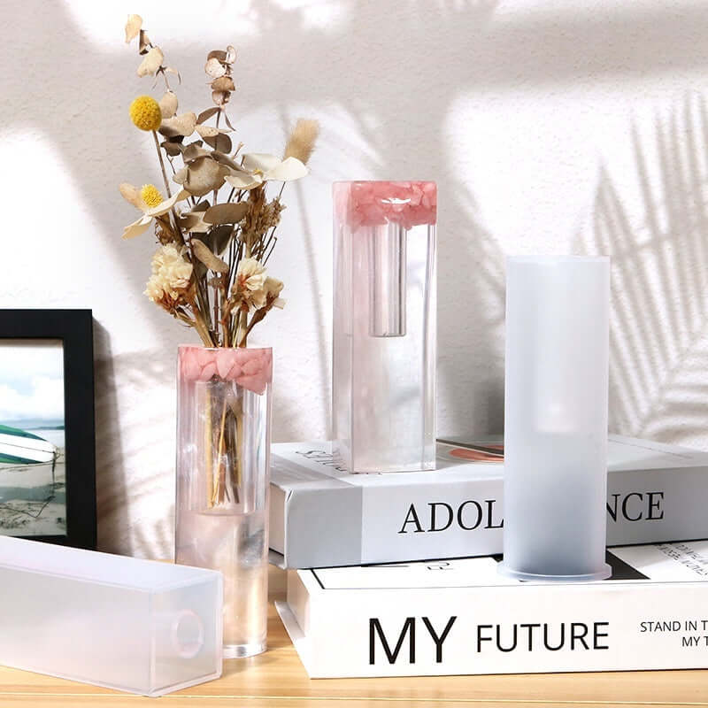 Epoxy mold for creating simple flower vases, perfect for dried flowers and living room decoration”