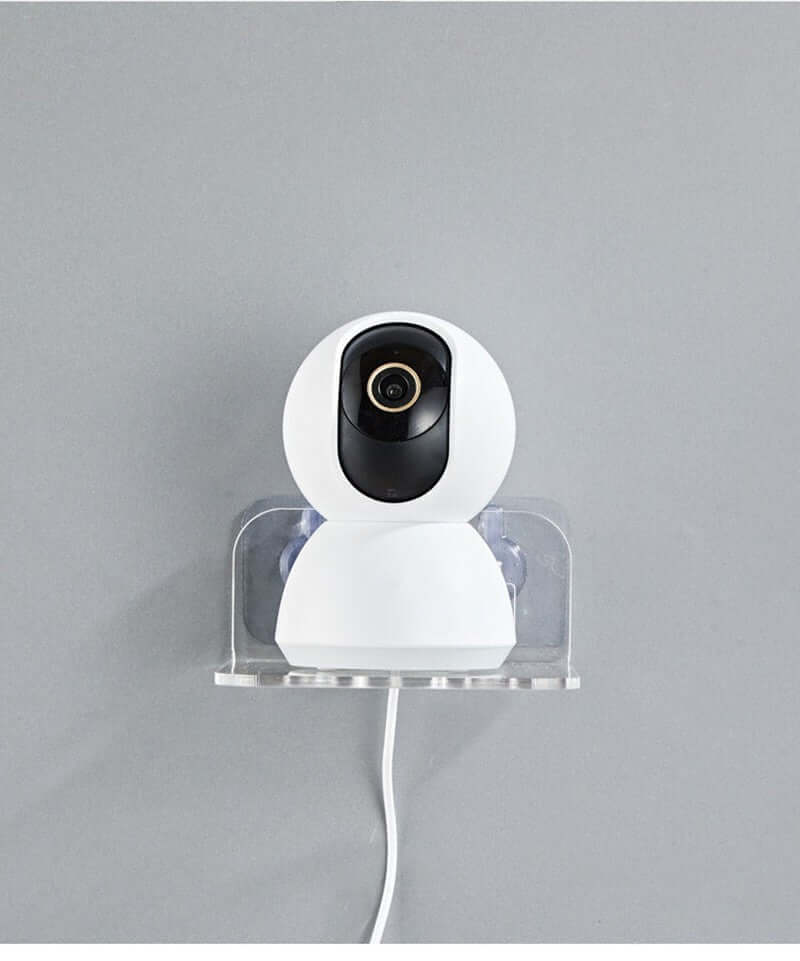 "Living Room Camera Monitoring Shelving Bracket - Adjustable Mounting Solution for Secure and Discreet Camera Placement"
