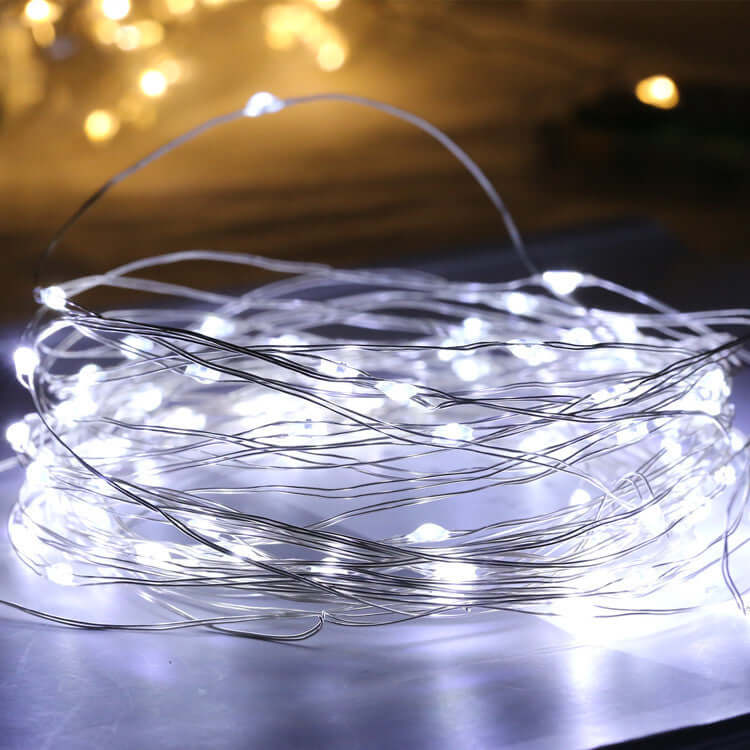 Glass Bottle with Gypsophila Lights – Elegant Floral Fairy Lights for a Charming and Romantic Ambiance"