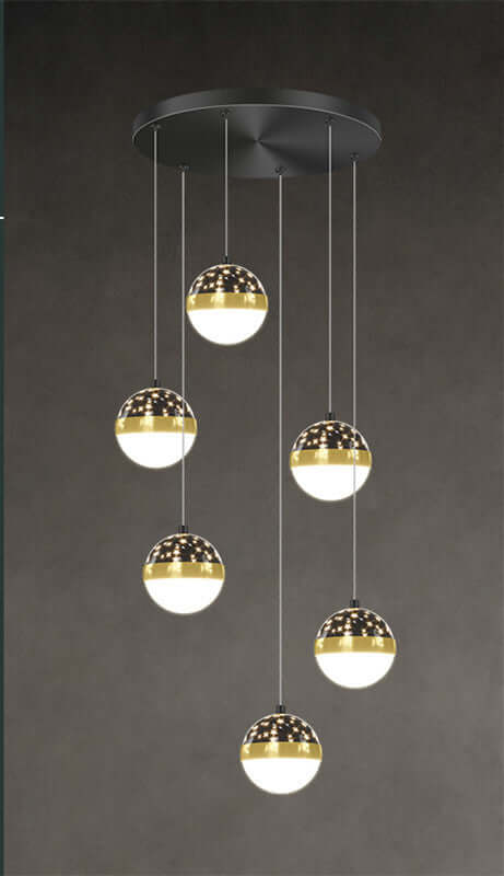"Nordic Luxury Villa Duplex Staircase Chandelier - Elegant Lighting Fixture for Upscale Homes