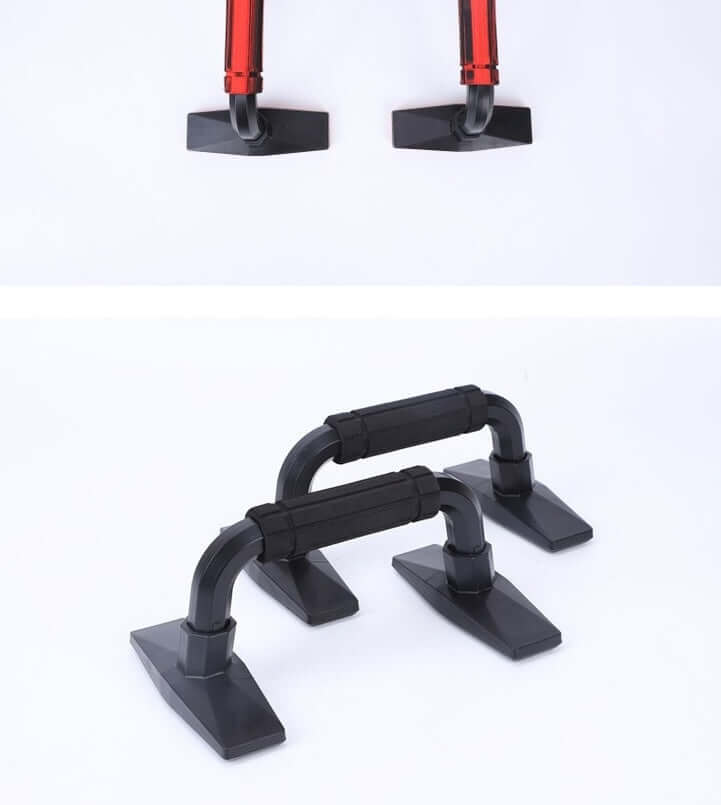 H-type push-up support chest exercise equipment for home, office, or outdoor fitness with black and red durable design.