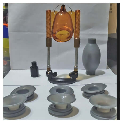 Size Doctor Jj Exercise Stretching Equipment Toy with silicone and ABS metal parts laid out in a manual control configuration