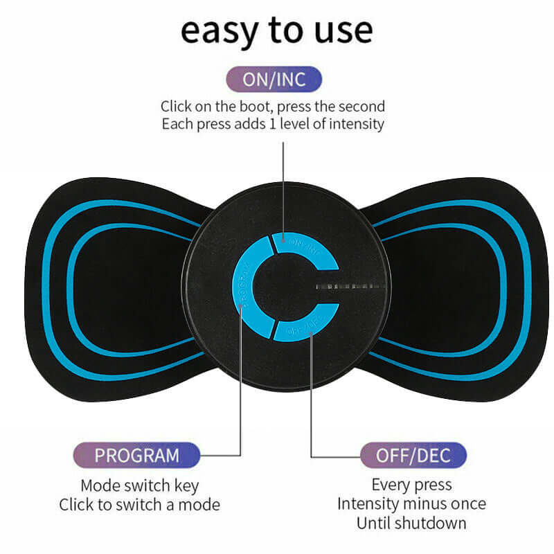 "Portable Mini Electric Neck and Back Massager - Cervical Massage Stimulator with USB Charging for Pain Relief and Relaxation"