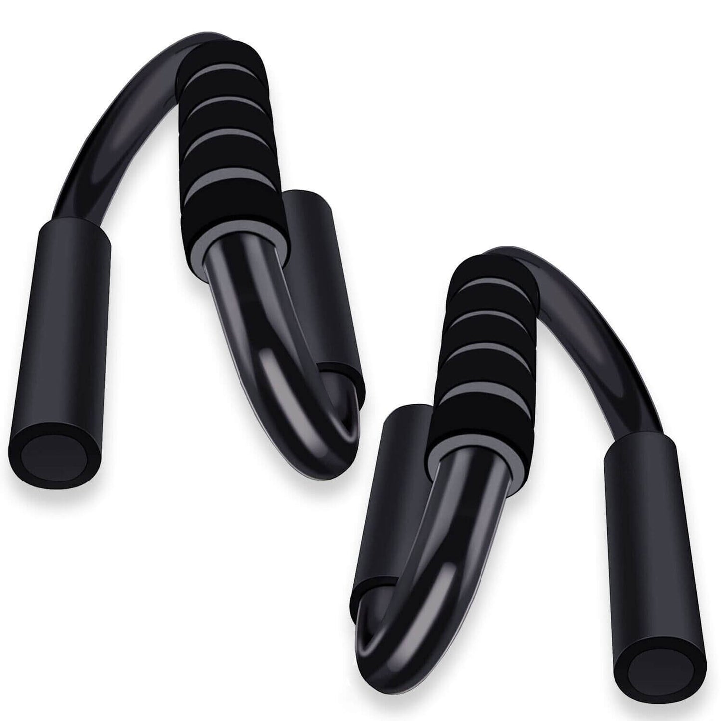 Push-up bar with S-shaped, non-slip grips for secure, effective strength workouts; ideal for home gym exercise and enhancing push-up performance