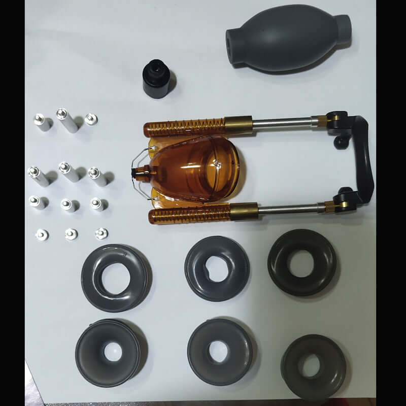 Size Doctor Jj exercise stretching equipment toy components, including silicone, ABS metal parts, and manual control accessories.