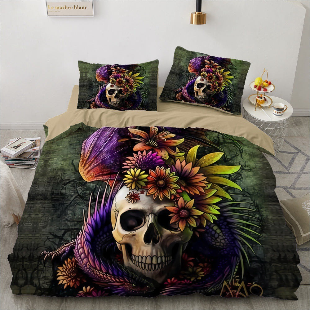 Four-Piece Marble Pillowcase Bedding Set - Luxurious Home Textile for Stylish Sleep Spaces