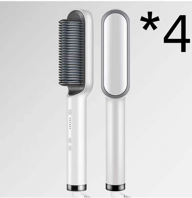"2-in-1 Hair Straightener and Hot Comb - Negative Ion Curling Tong and Dual-Purpose Electric Hair Brush"