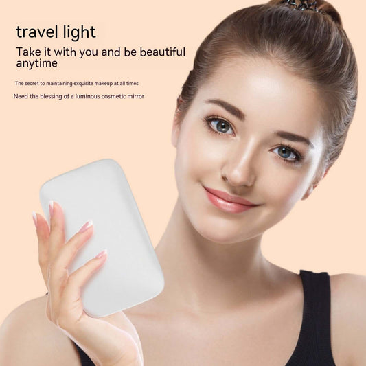 "Portable LED Makeup Mirror – Double-Sided Luminous Mirror with Integrated Light for Enhanced Makeup Application"