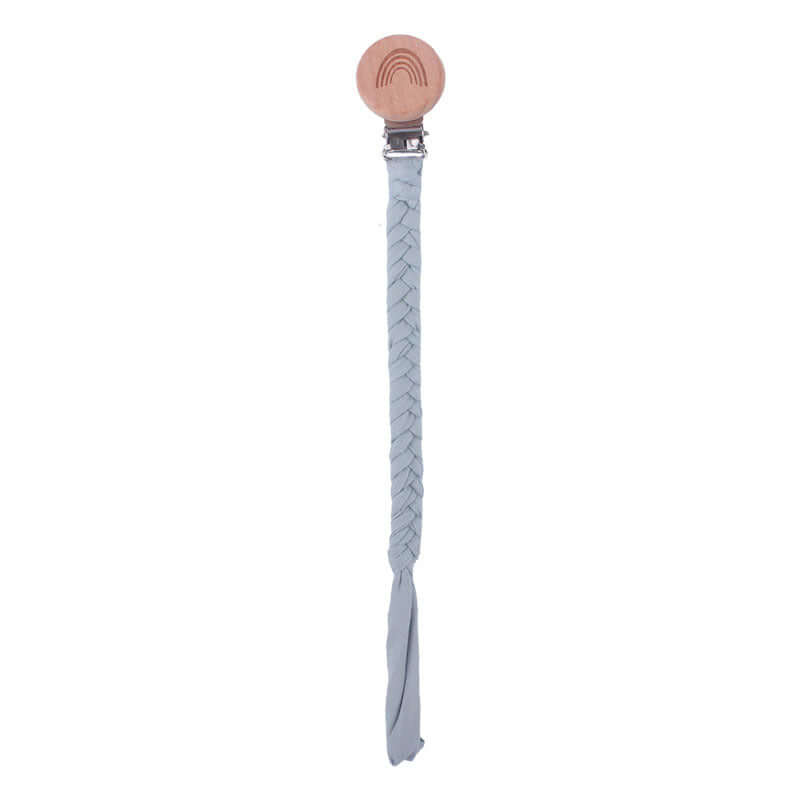 "Rainbow Beech Wood Pacifier Clip - Safe and Stylish Baby Product"