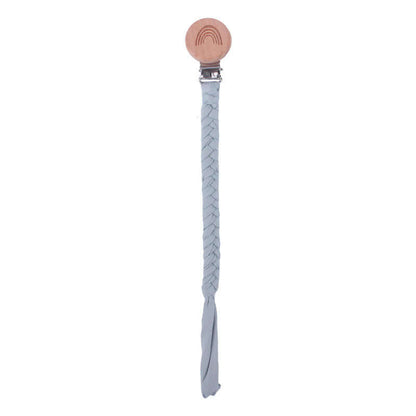 "Rainbow Beech Wood Pacifier Clip - Safe and Stylish Baby Product"