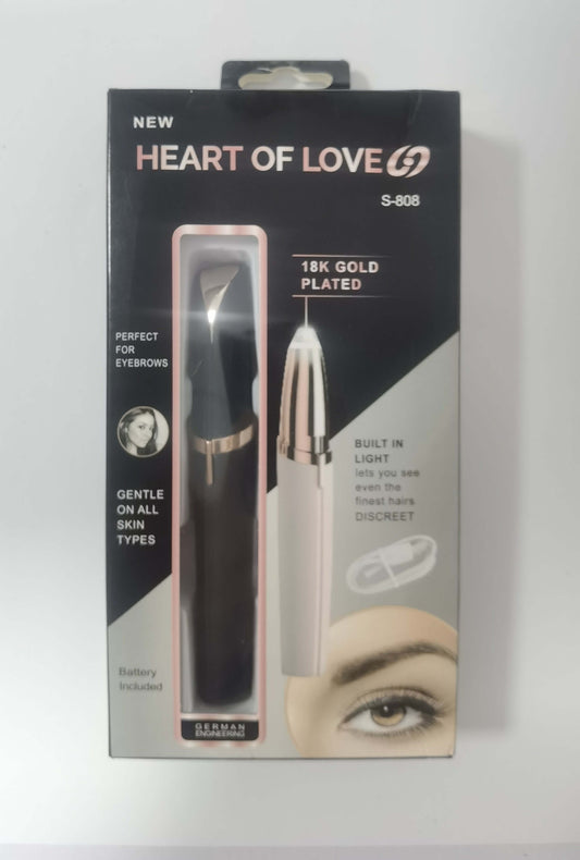 "Mini Electric Eyebrow Trimmer - Lipstick-Sized Painless Razor and Epilator with LED Light for Brows and Hair Removal"