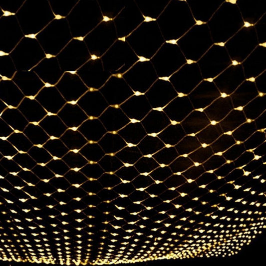 "Christmas LED String Lights – Waterproof Fishnet Lights with Starry Design for Outdoor Holiday and Wedding Decorations"