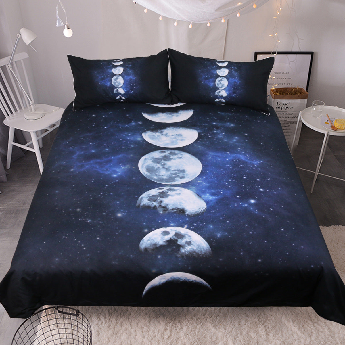 Lunar Food Home Textile Four-Piece Set - Whimsical Bedding for a Unique and Stylish Bedroom"