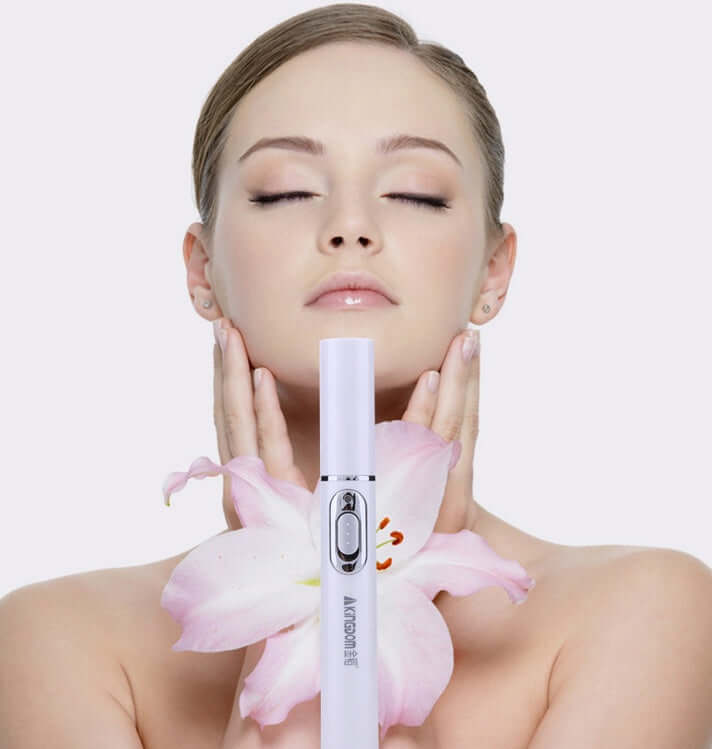"Blue Light Therapy Acne Laser Pen - Soft Scar and Wrinkle Removal Treatment Device for Skin Care and Beauty"