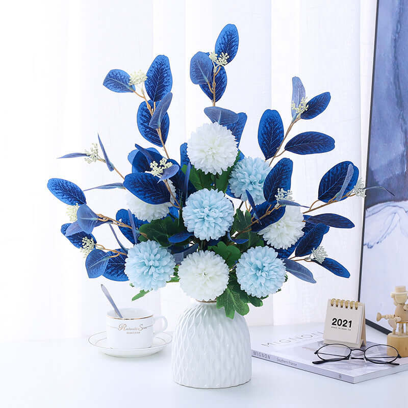 Factory Direct Supply Mediterranean Artificial Flowers - Simulation Flower Arrangements for Living Room Decoration, Anti-Table Floral Vase, Wholesale Option