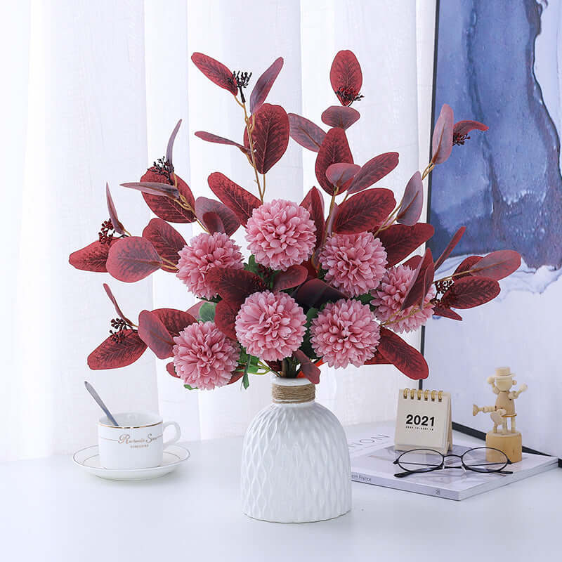 Factory Direct Supply Mediterranean Artificial Flowers - Simulation Flower Arrangements for Living Room Decoration, Anti-Table Floral Vase, Wholesale Option