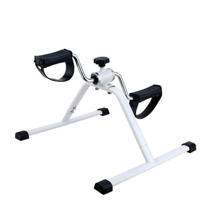 "Portable pedal exerciser and mini bicycle for leg fitness; foldable design for convenient indoor use, ideal as a compact treadmill stepper for versatile workouts. Model HW086."
