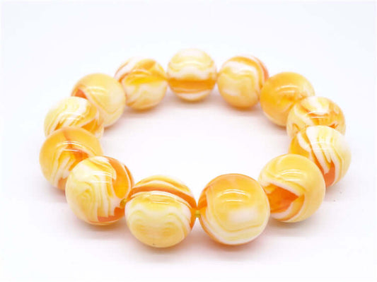 "Amber Bracelet with Moire Pattern - Resin Material, Stylish Accessory for Men and Women"