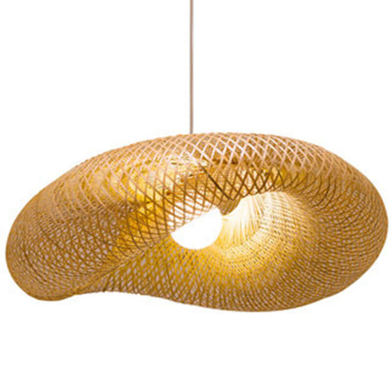 Bamboo Chandelier - Chinese Zen Style Lamp for Tea Room, Elegant Lighting with Natural Aesthetic