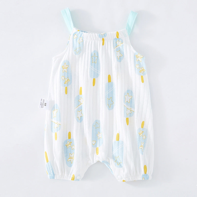 "Baby Sling Bag and Sleeveless One-Piece - Cute and Comfy Outfit for Your Little One
